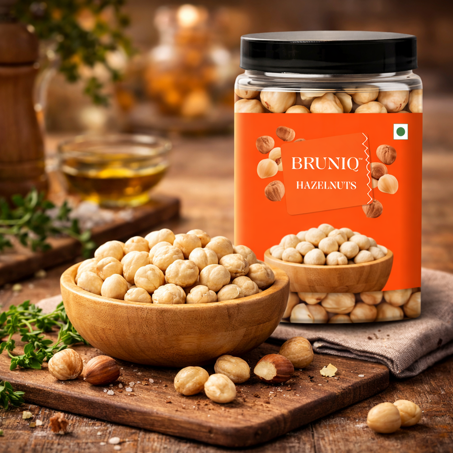 Bruniq Premium Hazelnuts 150g | Natural, Fresh & Crunchy Nuts