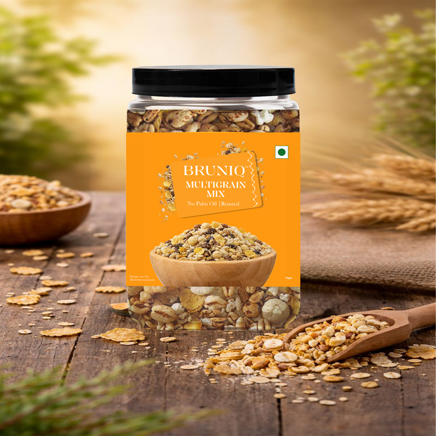 Bruniq Multigrain Mix 75g | Healthy Crunchy Protein Snack