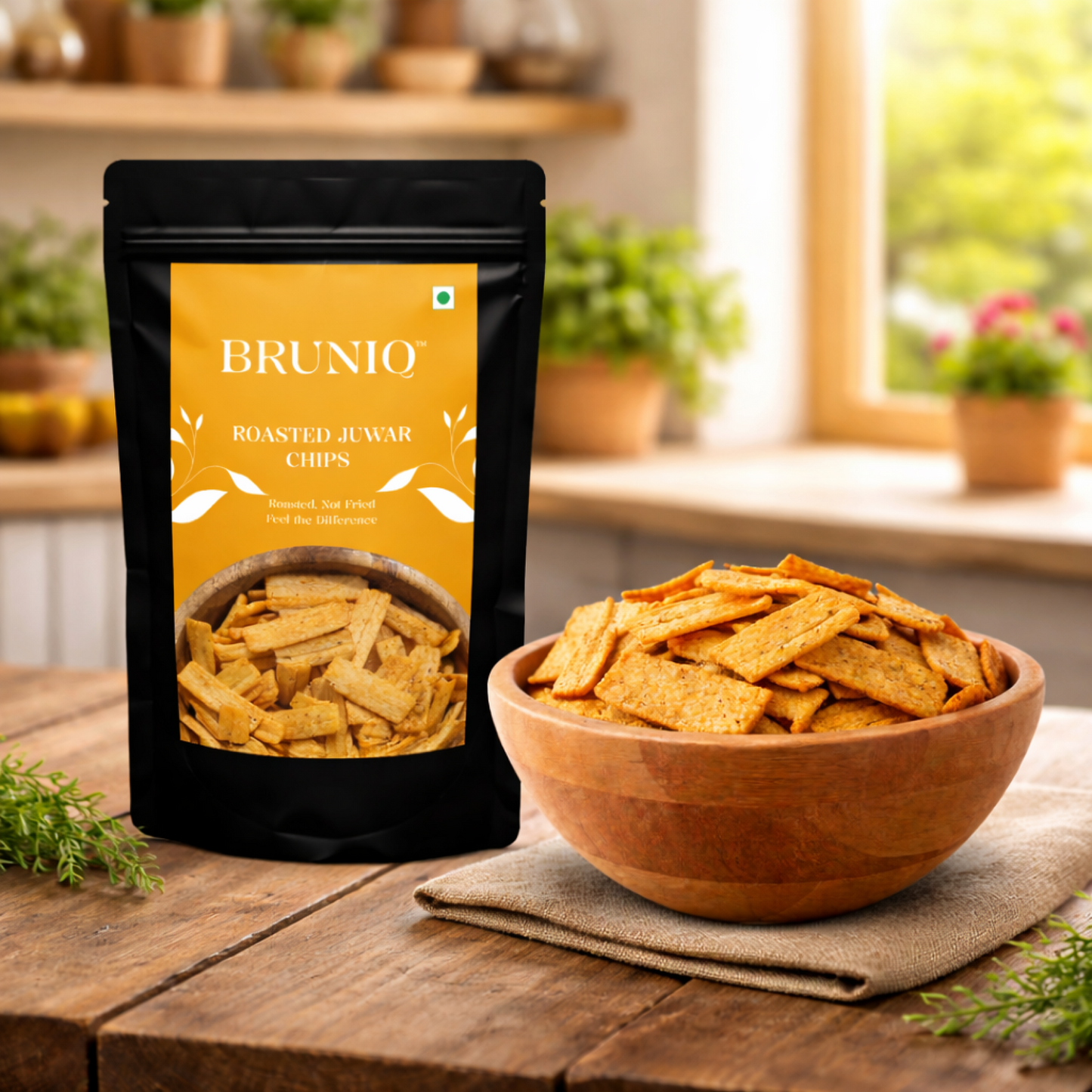 Bruniq Healthy Snacking Combo (60g x 3) | Ragi, Jowar & Protein Roasted Chips (180g)